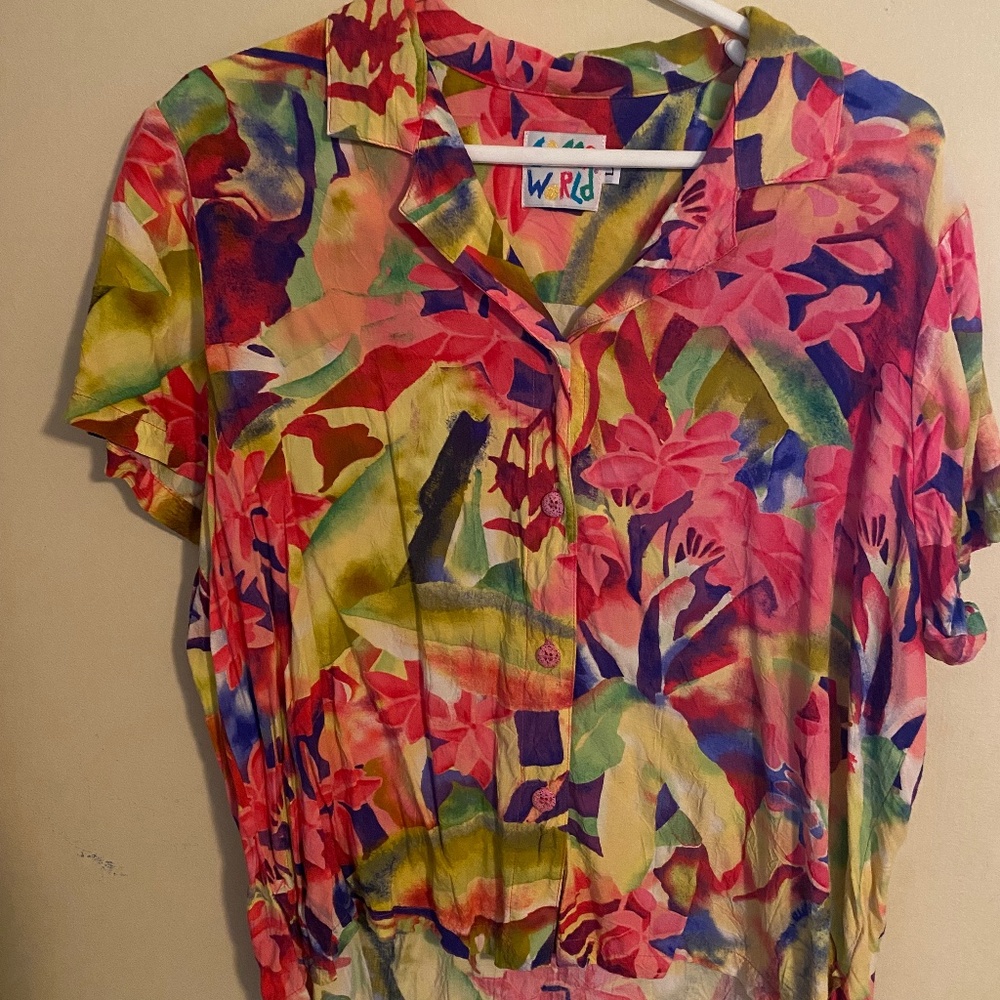 Jams World Pink Hawaiian shirt L